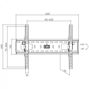 InLine 23117A sieninis laikiklis TFT LED Plasma 32-70 colių