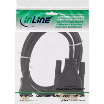 InLine Mini-HDMI į DVI laidas, HDMI C kištukas į DVI 18+1 kištuką, paauksuotas, 2m