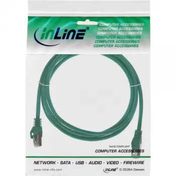 InLine Patch Laidas SF/UTP Cat.5e žalias 0,25 m