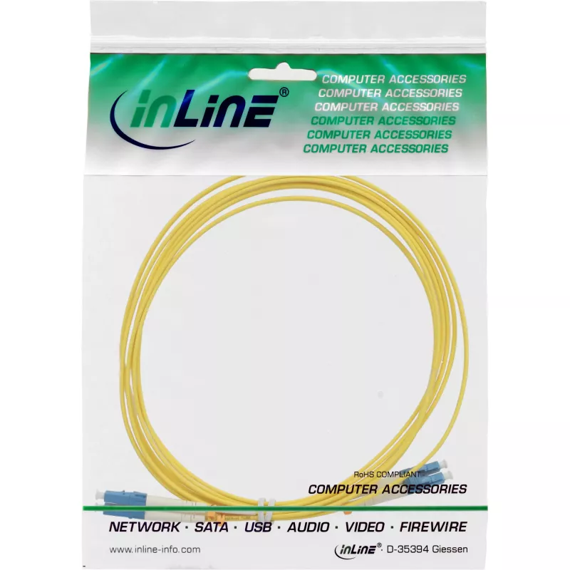 InLine Fiber Optinis Dupleksinis Kabelis LC/LC 9/125µm OS2 20m
