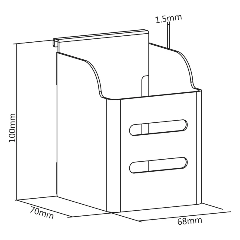 InLine Slatwall pieštukinė balta Plienas 1 kg 68x70x100 mm