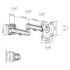 InLine Slatwall monitorio laikiklis ilgas baltas 8 kg 17 colių