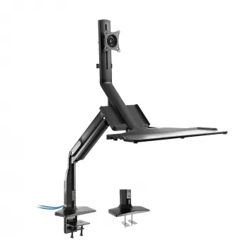 InLine Workstation stalinis laikiklis su pakėlimu, judinamas, iki 81 cm (32 col.) / 9 kg