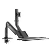 InLine Workstation stalinis laikiklis su pakėlimu, judinamas, iki 81 cm (32 col.) / 9 kg