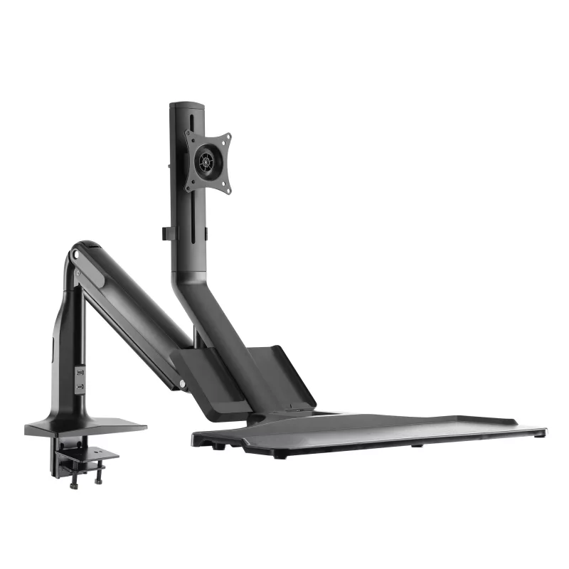 InLine Workstation stalinis laikiklis su pakėlimu, judinamas, iki 81 cm (32 col.) / 9 kg