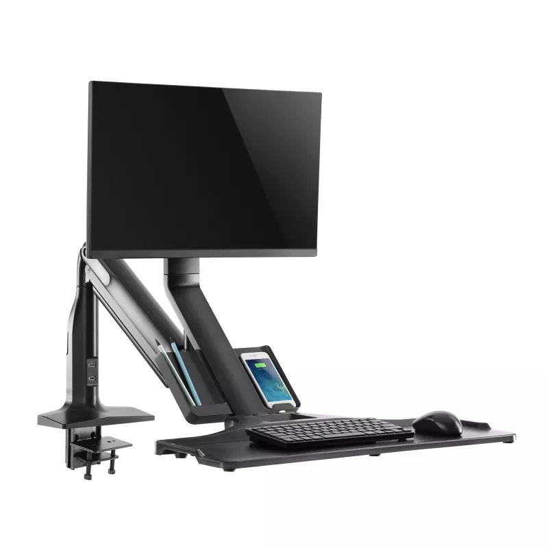 InLine Workstation stalinis laikiklis su pakėlimu, judinamas, iki 81 cm (32 col.) / 9 kg