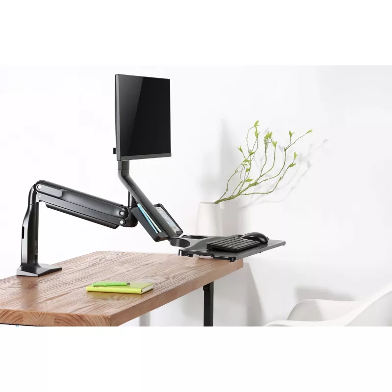 InLine Workstation stalinis laikiklis su pakėlimu, judinamas, iki 81 cm (32 col.) / 9 kg
