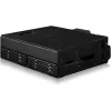 ICY DOCK ToughArmor MB105VP-B – U.2 į SlimSAS NVMe adapterinis korpusas, PCIe 4.0, 2x 2,5 colio diskams + 1x 5,25 colio lizdas