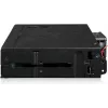 ICY DOCK ToughArmor MB105VP-B – U.2 į SlimSAS NVMe adapterinis korpusas, PCIe 4.0, 2x 2,5 colio diskams + 1x 5,25 colio lizdas