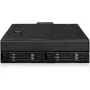 ICY DOCK ToughArmor MB105VP-B – U.2 į SlimSAS NVMe adapterinis korpusas, PCIe 4.0, 2x 2,5 colio diskams + 1x 5,25 colio lizdas