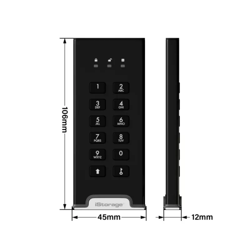 SSD iStorage diskAshur M2 PIN 1 TB USB Type-A / Type-C