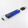 iStorage datAshur PRO+C 512GB | FIPS 140-3 Level 3 sertifikuotas | Saugus USB Type-C atmintukas | AES-XTS 256 bitų aparatinė šifravimo sistema | Apsauga PIN kodu | Pridedamas Type C-A adapteris