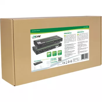 InLine 57885B HDMI jungiklis su USB-C, 8K
