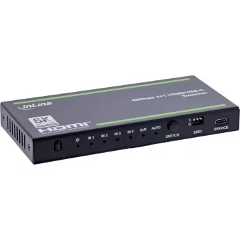 InLine 57885B HDMI jungiklis su USB-C, 8K