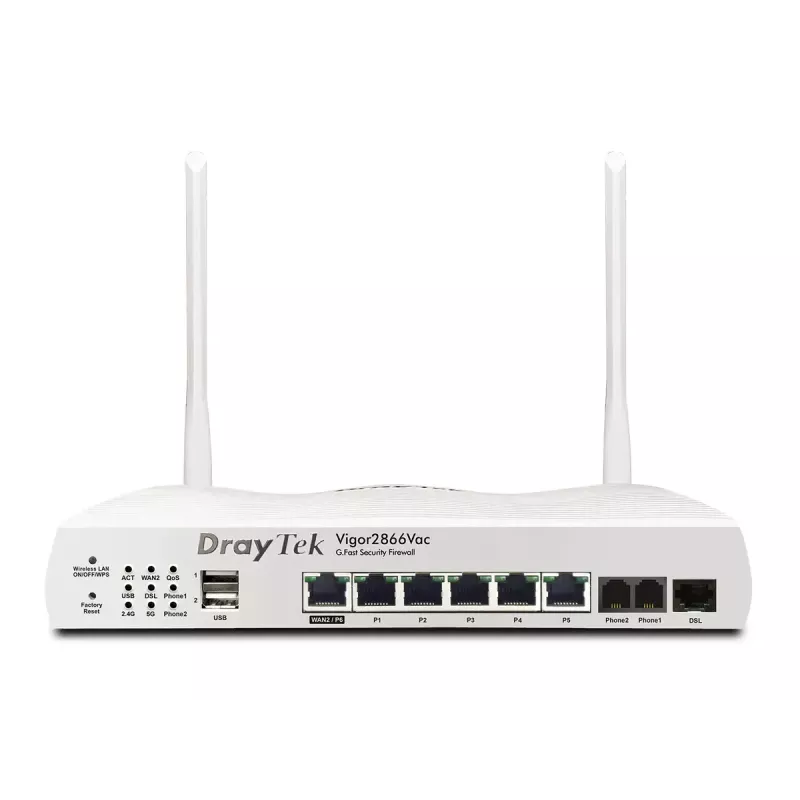 Stalininis maršrutizatorius DrayTek Vigor 2866AX dviejų juostų Wi-Fi 6