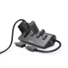 Hama 00200140 USB 3.2 Gen 1 dokų stotelė / USB šakotuvas su kortelių skaitytuvu, antracito juoda