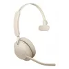Jabra Evolve2 65 USB-C UC Mono - smėlio spalvos, belaidis ausinių rinkinys biurui