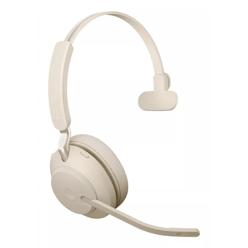 Jabra Evolve2 65 USB-C UC Mono - smėlio spalvos, belaidis ausinių rinkinys biurui