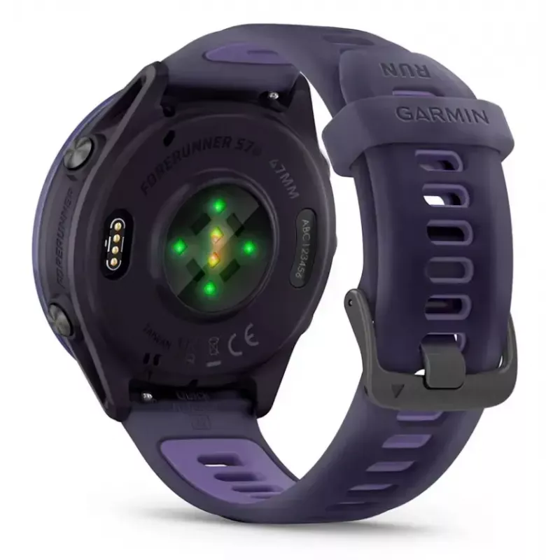 Išmanusis laikrodis GARMIN Forerunner 570 47 mm — 1,4 colio AMOLED 454×454, liečiamas ekranas, Wi‑Fi, GPS, 8 GB, violetinis, 50 g