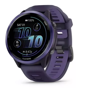 Išmanusis laikrodis GARMIN Forerunner 570 47 mm — 1,4 colio AMOLED 454×454, liečiamas ekranas, Wi‑Fi, GPS, 8 GB, violetinis, 50 g