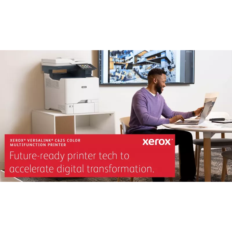 Xerox VersaLink C625 spalvotas daugiafunkcis įrenginys A4, 50ppm, Dvipusis spausdinimas/kopijavimas/nuskaitymas/faksas, PS3, PCL5e/6, 2 padėklai, 650 lapų