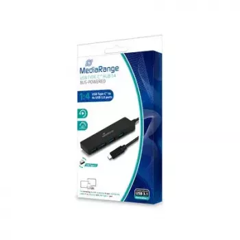 USB šakotuvas MediaRange MRCS508 USB 3.2 Gen 1 Type-C juodas