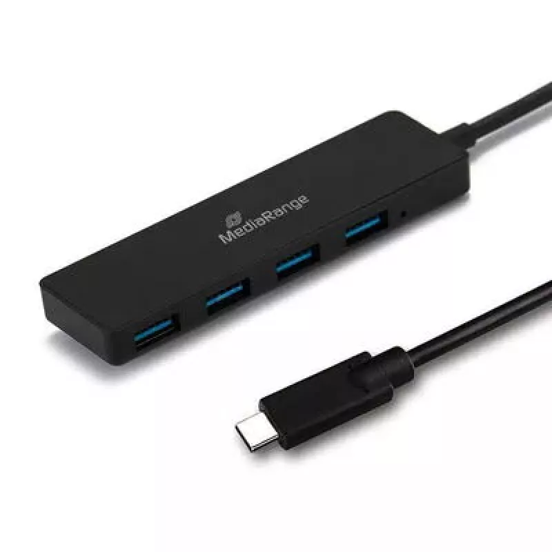USB šakotuvas MediaRange MRCS508 USB 3.2 Gen 1 Type-C juodas
