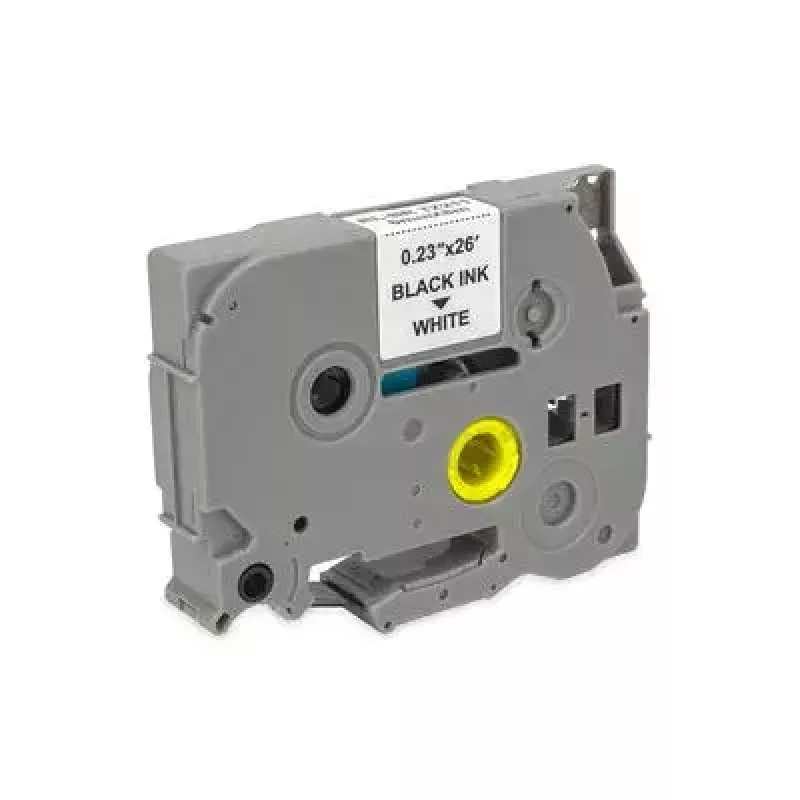 Plastikinė juostos kasetė MediaRange TZ-211 (6 mm, 8 m, balta/juoda)
