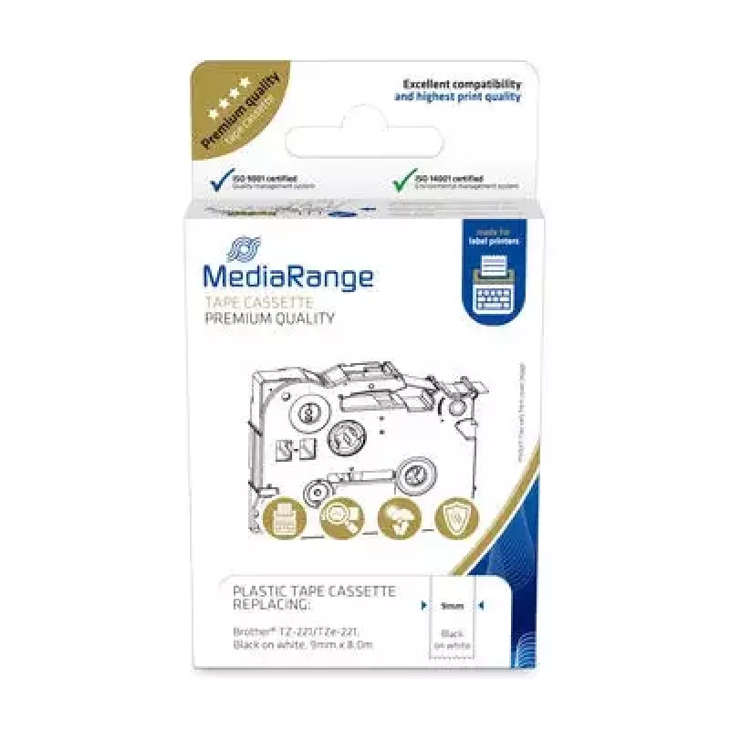 Plastikinė juostos kasetė MediaRange TZ-221