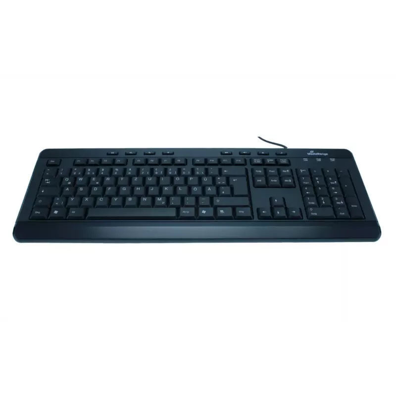 Klaviatūra MediaRange MROS102 Universal USB QWERTZ angliška juoda