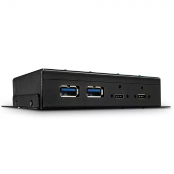 USB šakotuvas Lindy 4 prievadų USB 3.2 Gen 2 Type C metalinis