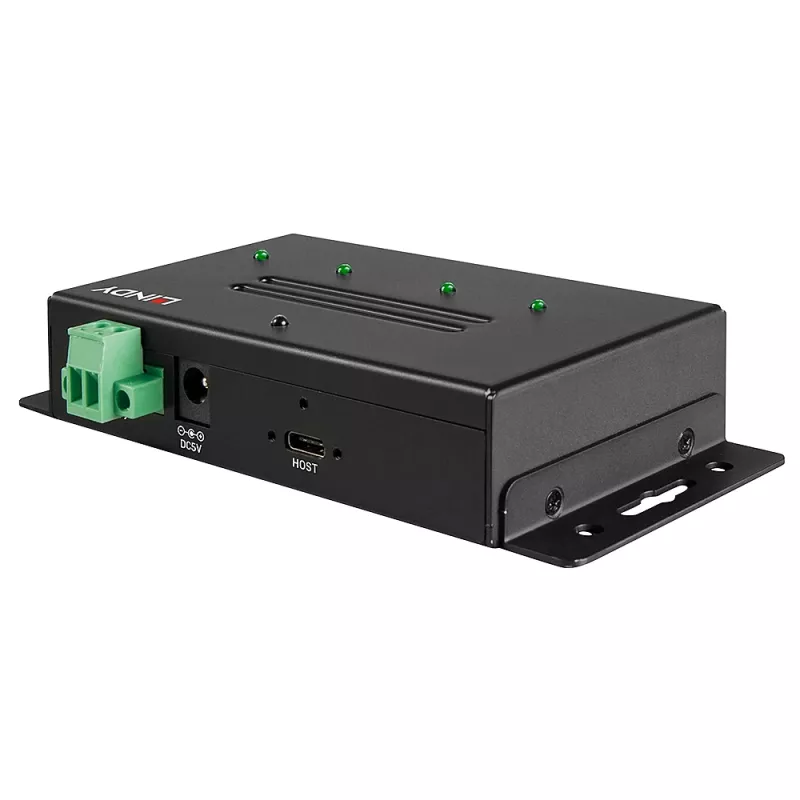 USB šakotuvas Lindy 4 prievadų USB 3.2 Gen 2 Type C metalinis