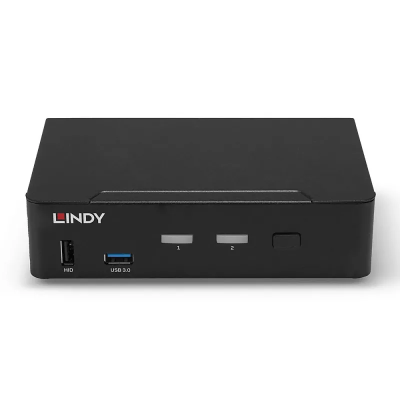 Lindy 2 prievadų DisplayPort 1.4, USB 3.0 ir garso KVM jungiklis