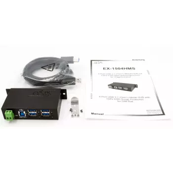 USB 3.2 Gen1 4 prievadų šakotuvas EXSYS EX-1504HMS