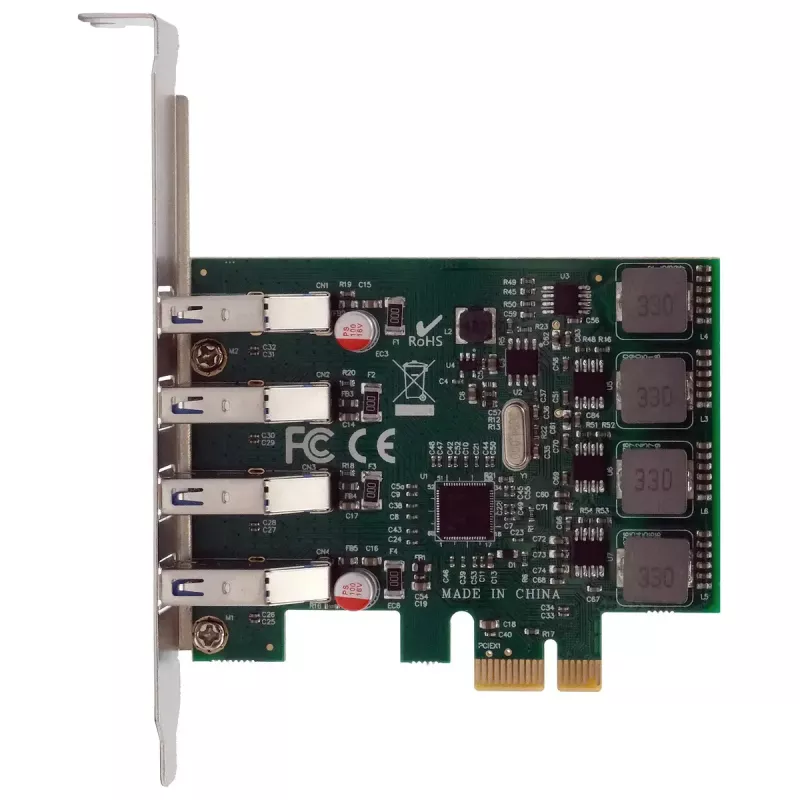 EXSYS EX-11194 4 prievadų USB 3.2 Gen 1 PCIe kortelė su savaiminiu maitinimu 3A Renesas