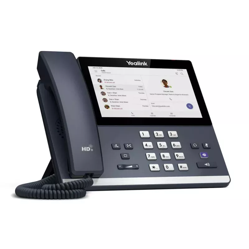 IP telefonas Yealink MP56 Microsoft Teams Edition – 7 colių talpinis jutiklinis ekranas, Android, Gigabit Ethernet, PoE, Bluetooth, laidinis ragelis