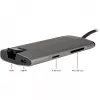 Inter-Tech GDC-802 USB 3.2 Gen 1 Type-C pilka 100W Power Delivery