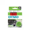DYMO D1 juosta ant raudono fono, 9 mm x 7 m, juoda