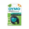 DYMO firminės LetraTag plastikinės etiketės | 12 mm x 4 m ritinys | Juodas tekstas ant žalių etikečių | Universalios lipnios etiketės LetraTag etikečių spausdintuvams