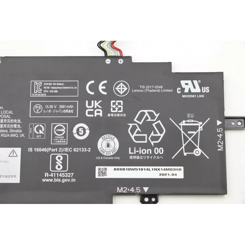 Vidinė ličio jonų baterija nešiojamam kompiuteriui Lenovo 57Wh modelis 5B10W13976