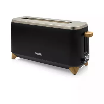 Skrudintuvas Princess 142361 2 griežinėliai 1000 W juoda sidabrinė bambukas