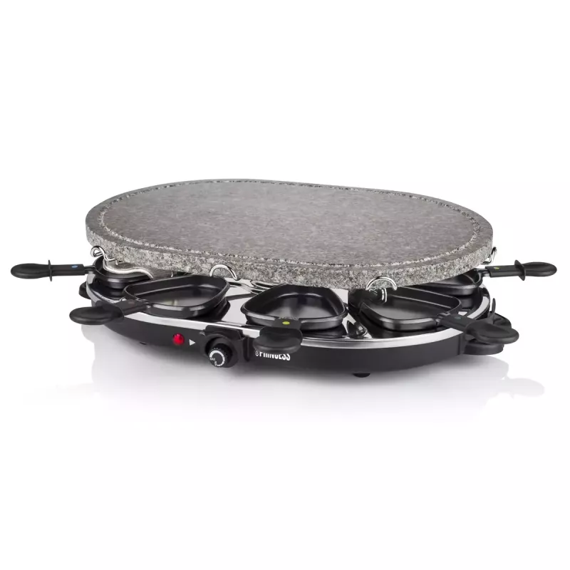Princess 162720 Raclette 8 ovalinis akmeninis grilio stalas 1200W 8 keptuvėlėms