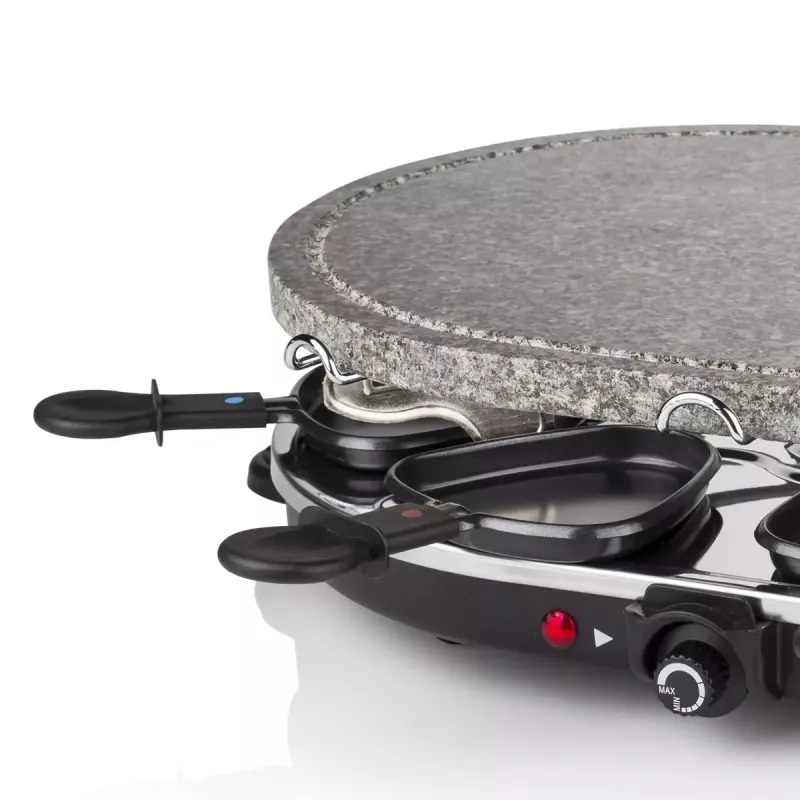 Princess 162720 Raclette 8 ovalinis akmeninis grilio stalas 1200W 8 keptuvėlėms