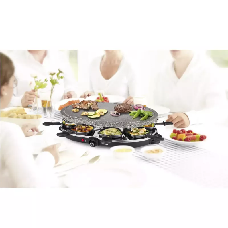 Princess 162720 Raclette 8 ovalinis akmeninis grilio stalas 1200W 8 keptuvėlėms