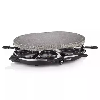 Princess 162720 Raclette 8 ovalinis akmeninis grilio stalas 1200W 8 keptuvėlėms