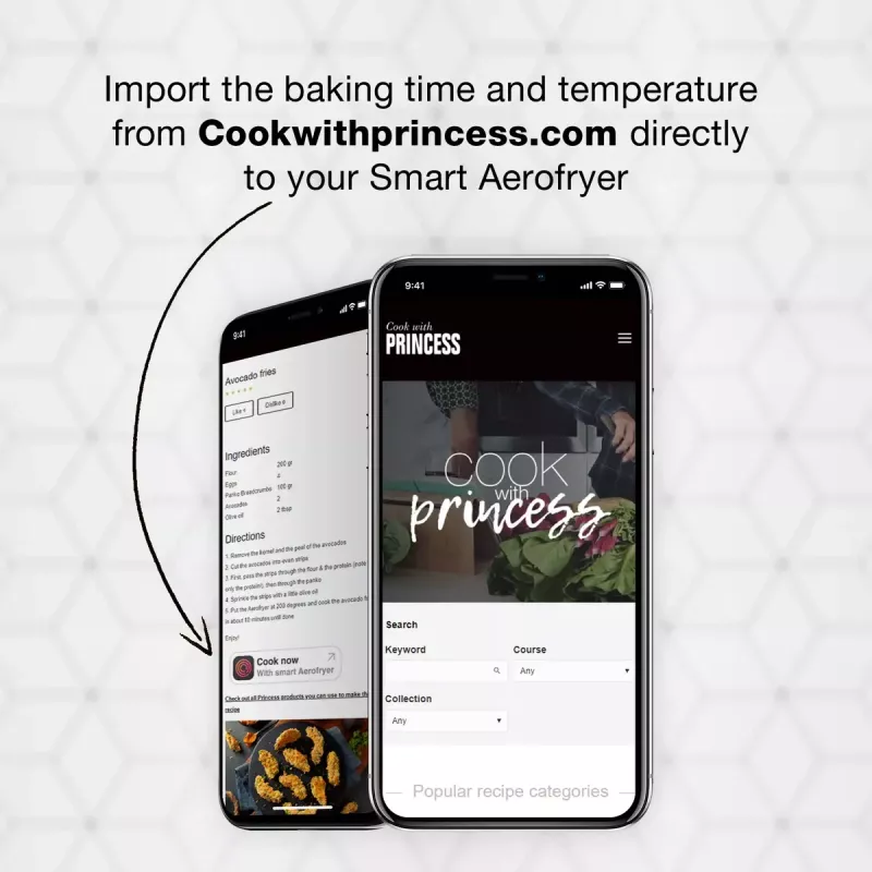 Karšto oro gruzdintuvė Princess 182037 Smart Aerofryer