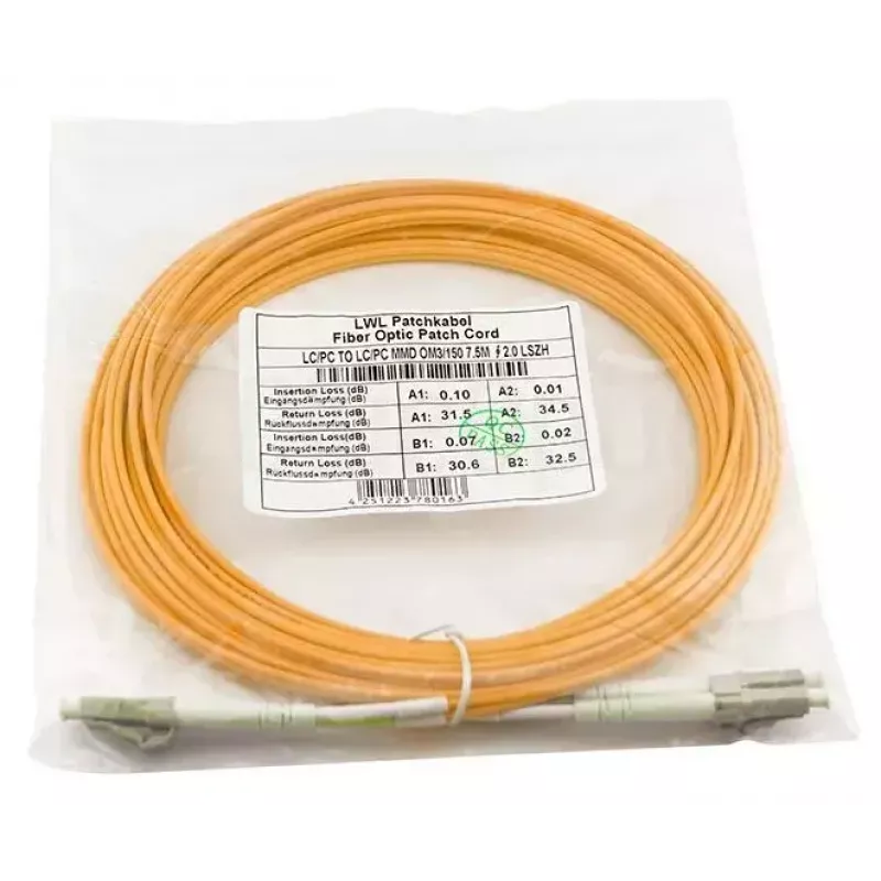 BlueOptics 050502K512000020M-BO šviesolaidinis komutacinis kabelis Duplex, LC/UPC–LC/UPC, OM3 50/125 µm, 20 m, smėlio spalvos