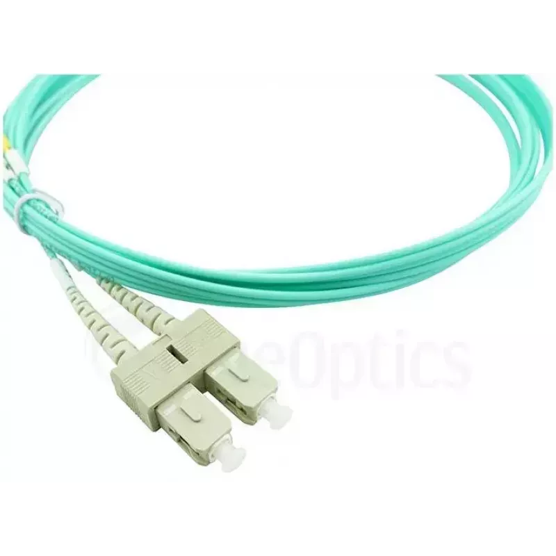 BlueOptics 055702K512000015M-BO Duplex šviesolaidinis komutacinis kabelis, LC/UPC–SC/UPC, OM3 50/125 µm, 15 m, smėlio spalvos
