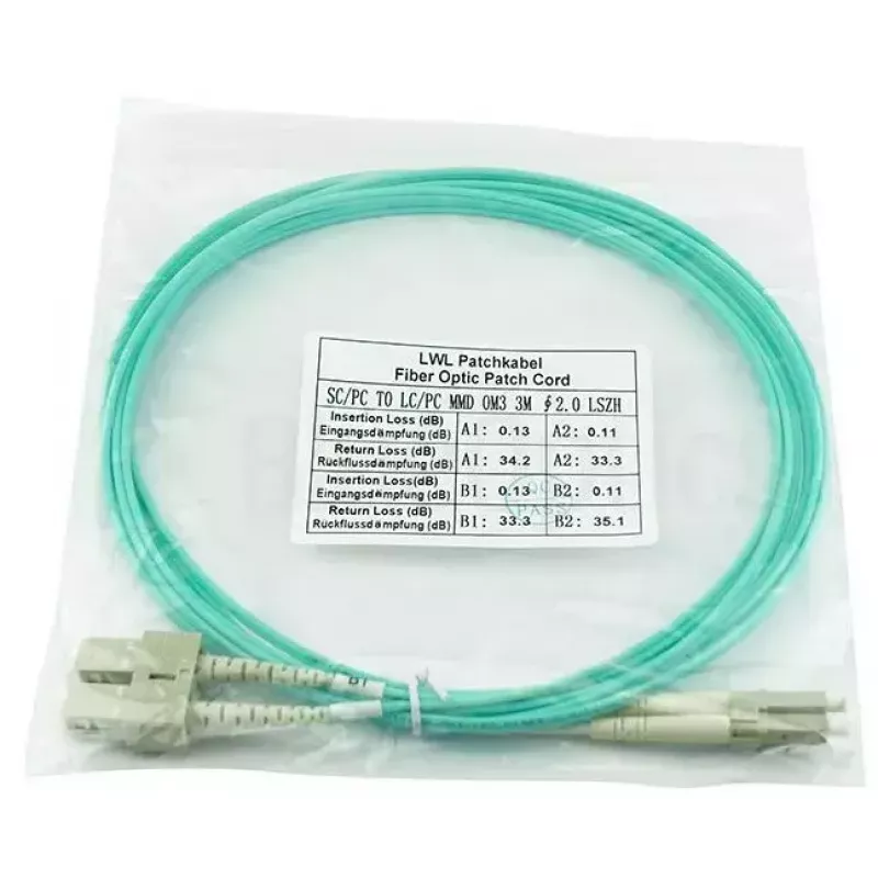 BlueOptics InfiniBand/šviesolaidinis kabelis 20 m 2x LC 2x SC LC/APC Žalias