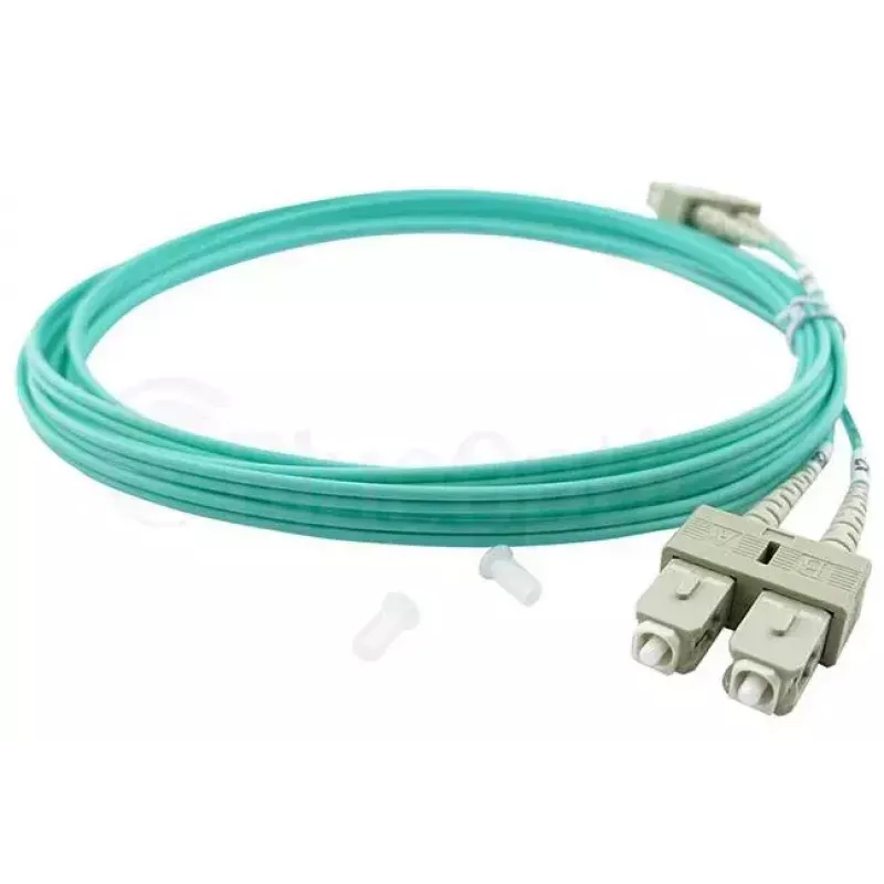 BlueOptics 055702T512000015M-BO šviesolaidinis komutacinis kabelis, Duplex, LC/UPC–SC/UPC, OM3 50/125 µm, 15 m, smėlio spalvos